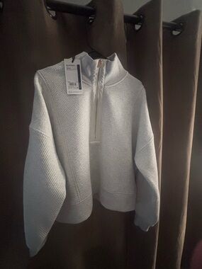 CALIA by Carrie Underwood Light Gray Half-Zip Pullover Sweater